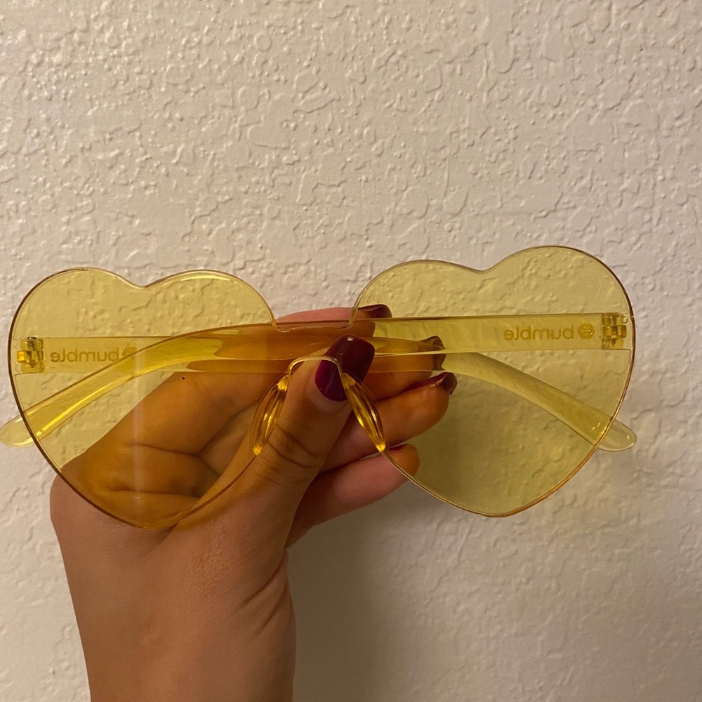 Bumble Yellow Heart Sunglasses